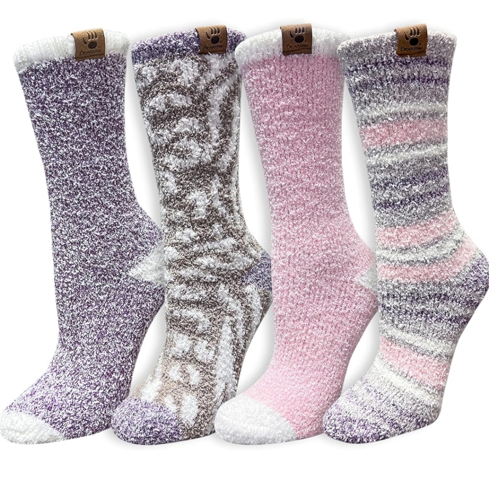 🐻 BearPaw 4pk Crew Socks
